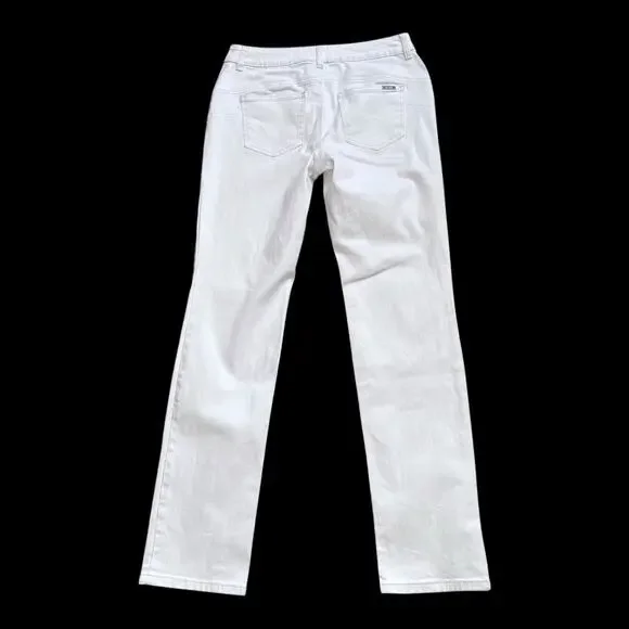Chicos So Slimming Jeans Womens 00 US 2 White Straight Leg Mid Rise Stretch - Picture 2 of 10
